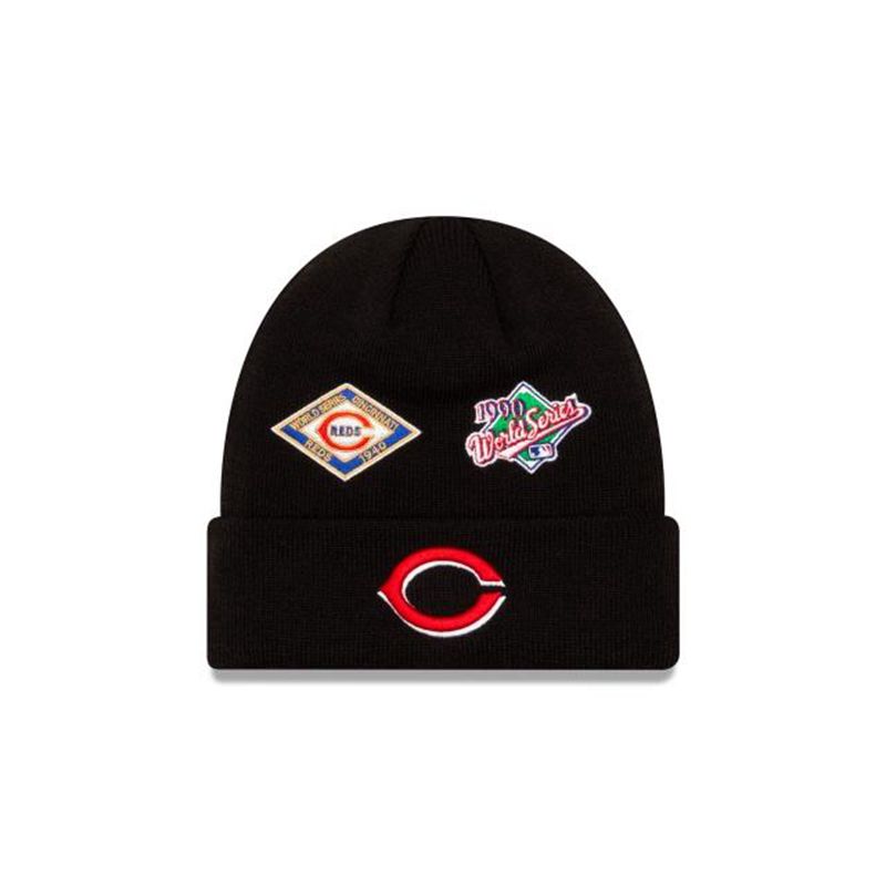 MLB Cincinnati Reds World Series Patch Cuff Knit (HZI2063) - Red New Era Beanies